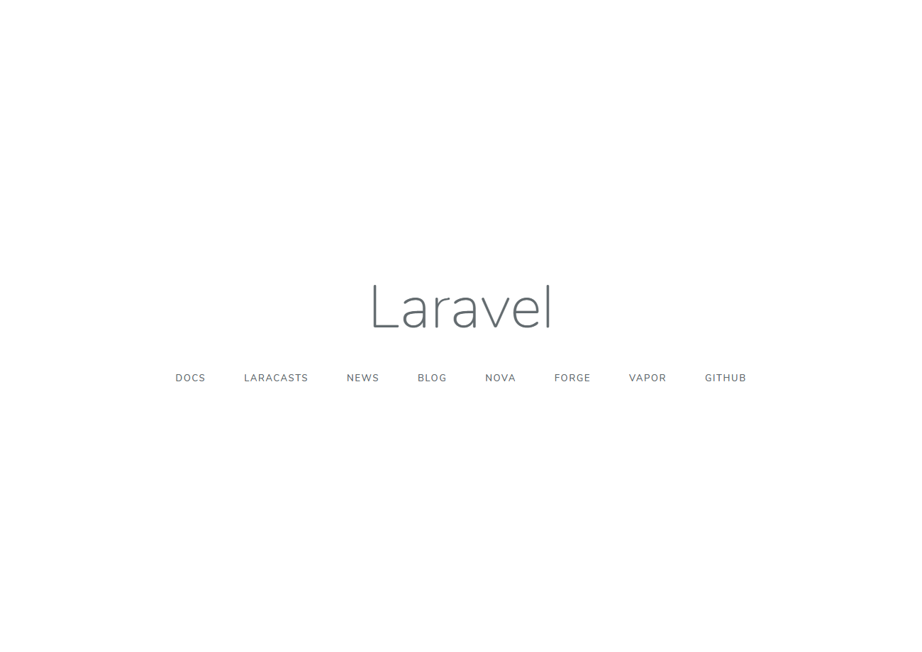 laravel初期画面
